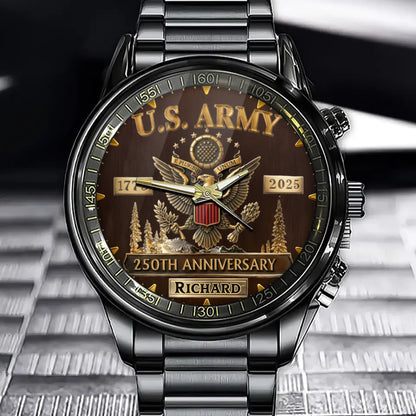 250th Anniversary Veteran Watch – Personalized with Your Name & Military Branch